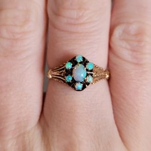 Vintage Opal Cluster Ring
